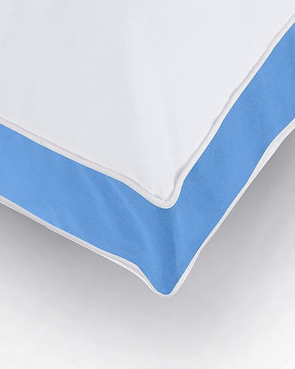 Utopia Bedding Bed Pillows for Sleeping Queen Size (Blue), Set of 2, Cooling Hotel Quality, Gusseted Pillow for Back, Stomach or Side Sleepers - LeafyLoom