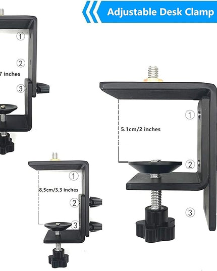 Gaming Light for Desk, Streaming Light with Desk Clamp Stand for Twitch - LeafyLoom