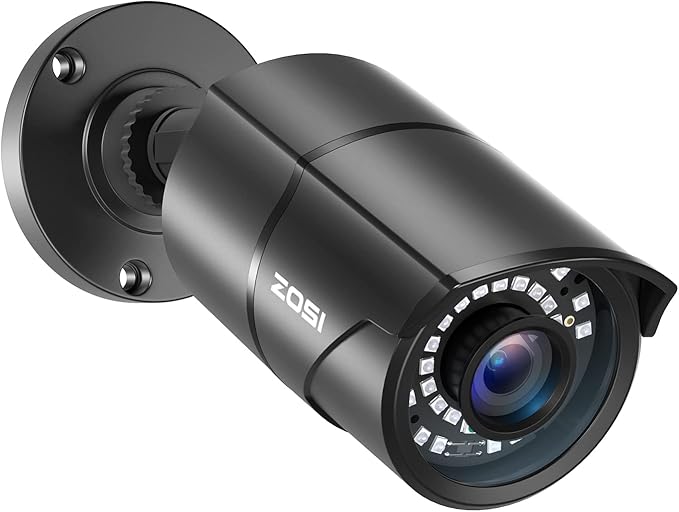 ZOSI 1080P 1920TVL Security Camera Outdoor Indoor,Hybrid 4-in-1 TVI/CVI/AHD/960H CVBS Bullet Cam for Analog Home Office Surveillance DVR CCTV System,IP67 Weatherproof,120ft IR Night Vision,Black ZOSI