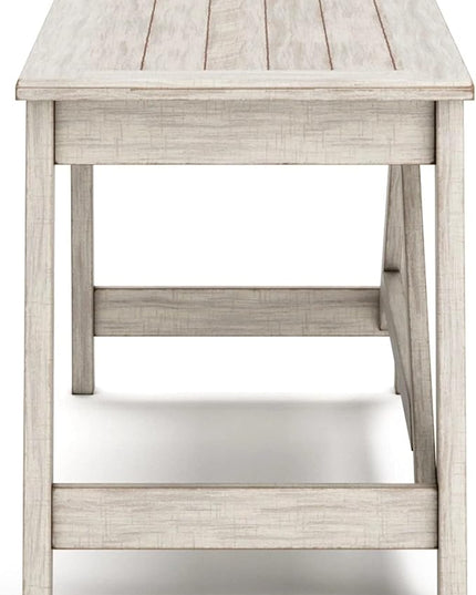 Signature Design by Ashley Carynhurst Farmhouse 60" Home Office Desk with Drawers, Distressed White - LeafyLoom