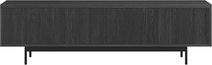 Henn&Hart Whitman TV Stand, 70" Wide, Dark Gray - LeafyLoom