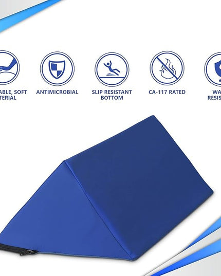 NYOrtho Positioning Wedge Pillow support - Wipe Clean Water Resistant alignment for elderly side sleepers - LeafyLoom