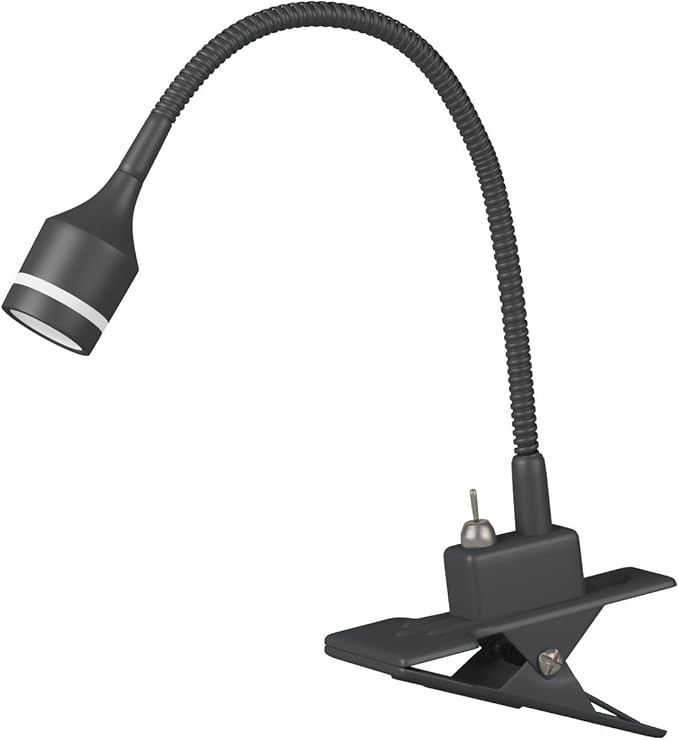 Adesso 3217-01 Prospect 9.5" -14.5" LED Clip Lamp, Black, Smart Outlet Compatible - LeafyLoom