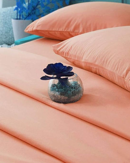 SONORO KATE Bed Sheet Set Super Soft Microfiber 1800 Thread Count Luxury Egyptian Sheets 16-Inch Deep Pocket，Wrinkle -4 Piece (Coral, King) - LeafyLoom
