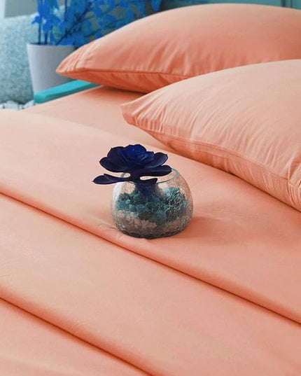 SONORO KATE Bed Sheet Set Super Soft Microfiber 1800 Thread Count Luxury Egyptian Sheets 16-Inch Deep Pocket，Wrinkle -3 Piece (Coral, Twin XL) - LeafyLoom