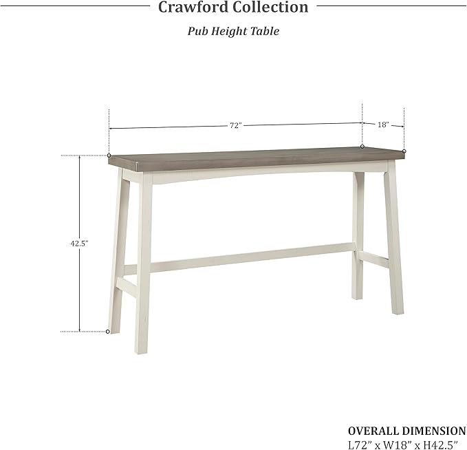 Lexicon Bar Table Set for 3, Small Kitchen table set Kitchen Island Table with 3 Saddle Bar Stools, 4 Piece Dining Table Set for Breakfast Nook, Living Room, Apartment, Pub Height, White/Coffee - LeafyLoom