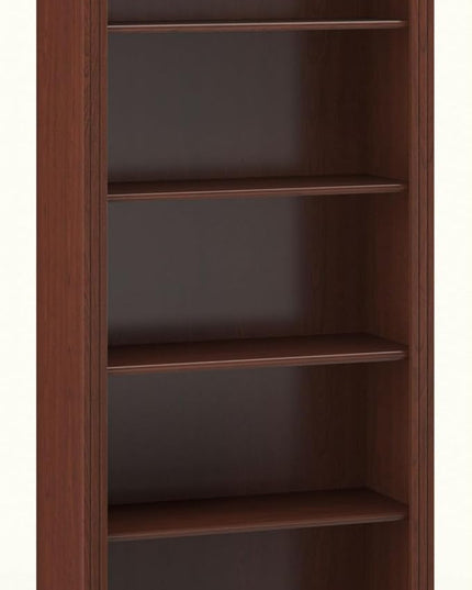 Bush Furniture Saratoga Tall 5 Shelf Bookcase in Harvest Cherry - LeafyLoom
