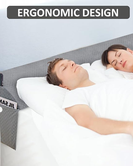 Wedge Pillow for Headboard - Queen Size Bed Wedge Pillow Headboard, Bed Wedge Gap Filler, Pillow Wedge for Headboard Gap - Fill The Gap (0-8") Between Headboard and Mattress (60"x10"x6") - LeafyLoom