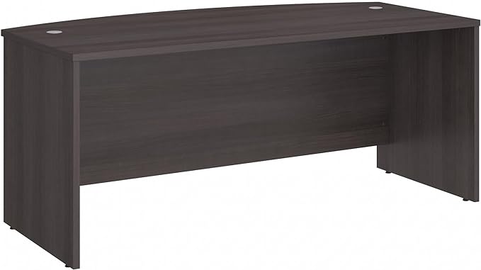 Bush Business Furniture Studio C Bow Front Desk, Computer Table for Home or Professional Office, 72W x 36D, Storm Gray - LeafyLoom