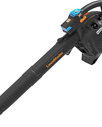 LawnMaster No-Pull Leaf Blower Gas-Powered with Electric Start Variable Speed & Cruise Control,26 cc 2-Cycle Engine, Class Leading 350CFM,200MPH, (NPTBL26A) - LeafyLoom