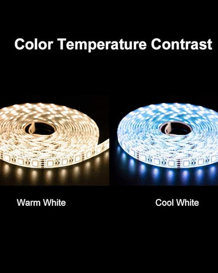 BTF-LIGHTING 5050 RGBW RGB+Warm White(2700K-3000K) 4 Colors in 1 LED Tape Light DC12V 5m 16.4ft 60LED/m Multi-Colored IP65 White 12mm PCB for Bedroom Kitchen Home Decoration(No Adapter or Controller) BTF-LIGHTING