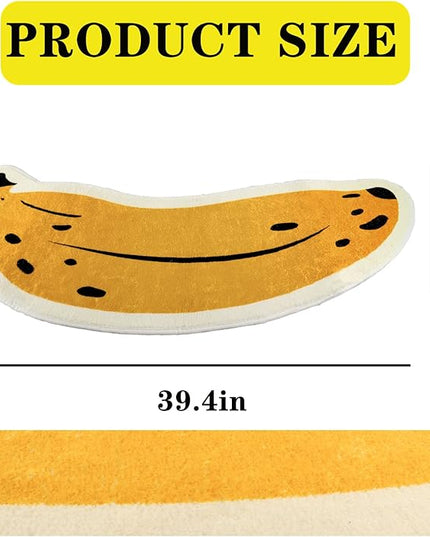Banana Bath Rugs for Bathroom Non Slip Super Absorbent Bath Mat for Floor Bathmats Washable Yellow Cartoon Bathrugs Carpet Soft Shower Tub Rugs Thick Kitchen Doormat Home Decor 17.7x39.4inch/45x100cm - LeafyLoom