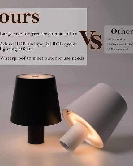 4 Pack LED Wine Bottle Lamp, RGB 5 Modes & CCT Modes Table Lamp, IP54 Waterproof Bottle lamp, Touch Control Portable Desk Lamp for Club/Restaurant/Prom/Party/Bar (2Black&2White) - LeafyLoom