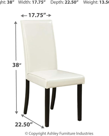 Signature Design by Ashley Kimonte Parsons 19" Dining Room Chair, Set of 2, Ivory - LeafyLoom