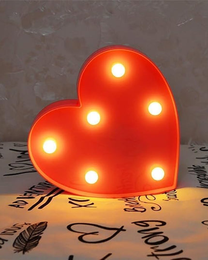 Light Up I Love You Letters Sign for Wedding LED Heart Marquee Lights Night Light Lamp Christmas Holiday Gift Home Party Decoration - LeafyLoom
