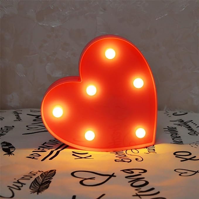 Light Up I Love You Letters Sign for Wedding LED Heart Marquee Lights Night Light Lamp Christmas Holiday Gift Home Party Decoration - LeafyLoom