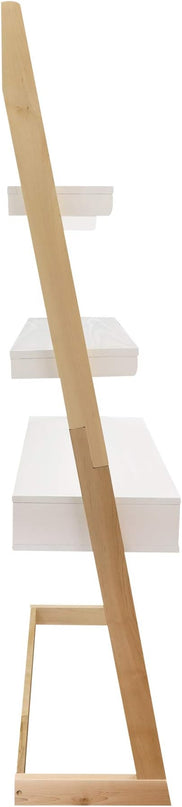 American Trails Freestanding Ladder Desk With Drawer, Natural Maple/White - LeafyLoom