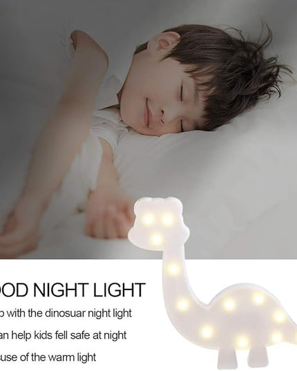 Dinosaur Decorations, Childen Kids Bedroom Decorative Table Lamps Battery Operated Marquee Animal Sign Dinosaur Wall Decoration, Gift for Dinosaur Lovers - LeafyLoom