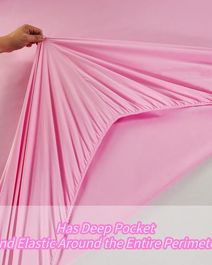 RYNGHIPY 6Pcs Sparkle Gradient Glitter Comforter Sets, Ombre Indigo Pink Gradient Bedding Set for Boys Girls, Rainbow Bed in A Bag Twin Size - LeafyLoom