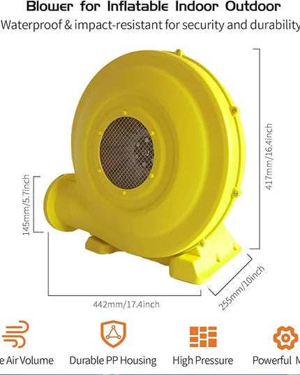 Inflatable Blower,1200W 1.5 HP Inflatable Bouncer Blower,Air Blower for Inflatables,Commercial Bounce House Blower for Bounce House,Inflatable Figures Outdoor Christmas Decorations - LeafyLoom