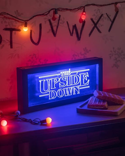 Stranger Things Merchandise - 4 Lighting Modes - Official Stranger Things Lamp - Neon Light - Led Lamp - Light Box - USB Lamp - Night Light for Kids - LeafyLoom