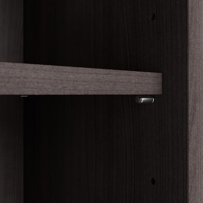 Bush Business Furniture Studio C Tall 5 Shelf Bookcase in Storm Gray, Large Bookshelf for Home or Professional Office - LeafyLoom