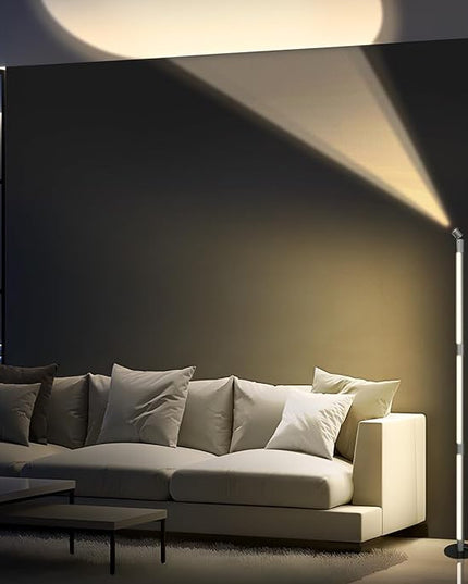 Modern LED Floor Lamp, with Top Reading Light, Bright Minimalist Dimmable 3 Color Temperatures, Remote Control, Standing Floor Lamp for Living Room, Bedroom, Home Office - LeafyLoom