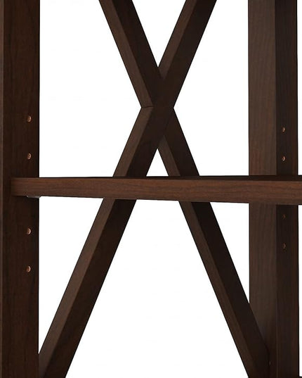 Bush Furniture Key West Tall Stand for 65 Inch TV, Farmhouse Entertainment Center with Storage, Bing Cherry - LeafyLoom