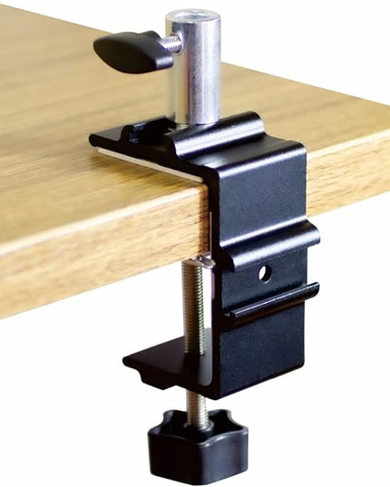 Heavy Duty Replacement Clamp for 1/2” Base Magnifying Lamp，Desk Lamp，Magnify Lamp，Swing Arm Lamp，Mic Microphone Suspension Boom Scissor Mount(Black) - LeafyLoom
