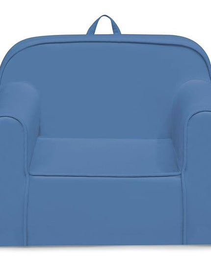 Delta Children Cozee Chair -Foam Kids Chair for Ages 18 Months and Up, Indigo - LeafyLoom