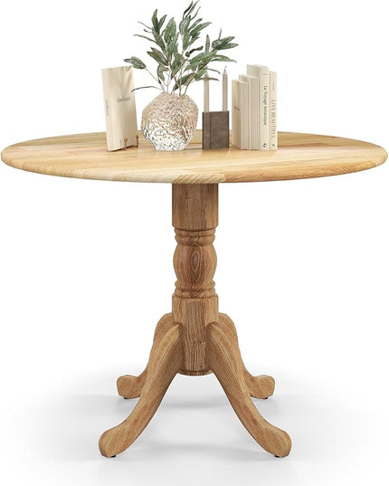 Round Dining Table, All Natural - LeafyLoom