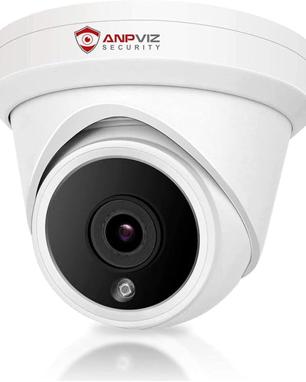 Anpviz 5MP IP PoE Dome Security Camera with Mic/Audio, Turret Camera Outdoor with Human Detection, IP66 Weatherproof, 98FT Night Vision, 2.8mm Wide Angle, Full Metal (U Series) AnpvizSecurity