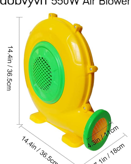 Air Blower 550 Watts, Bounce House Blower for inflatables Jump House, Inflatable Castle and Jump Slides, Efficient and Convenient Commercial Inflatable Blower for Bounce House (Style B-550W) - LeafyLoom