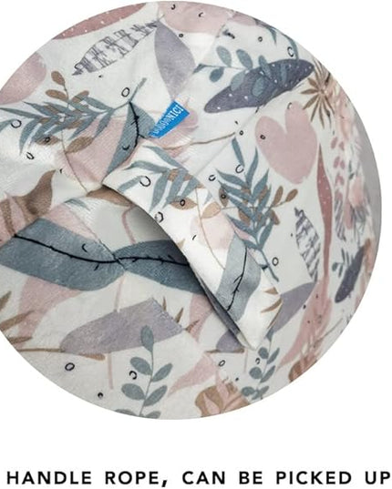 Bean Bag Chair COVER -(NO BEANS) for kids Teens, zipper opening, soft velvet, X-Large (34" leaves) - LeafyLoom