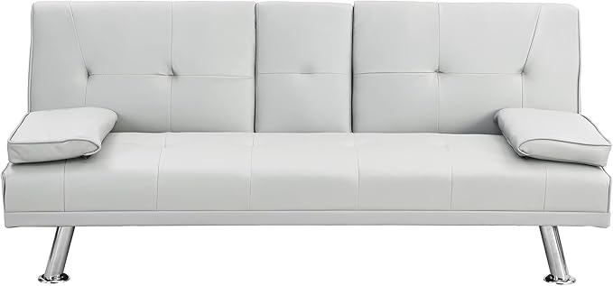 NicBex Rose-SF-00545-DX Sofas, 67" W x 31" D x 33" H, White - LeafyLoom