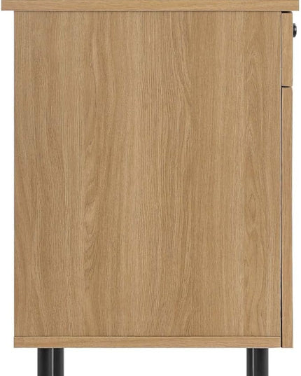 Modway Chaucer Modern Wood Grain Computer Office Desk, Oak - LeafyLoom