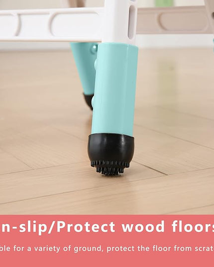 Adjustable Kid Chairs Indoor 3 Level Adjustable Suitable for Children Age 2-6. Maximum load-bearing 220LBS Suitable for Family Classroom and Nursery Child Seat Set (2-Pack-Mint Green) - LeafyLoom