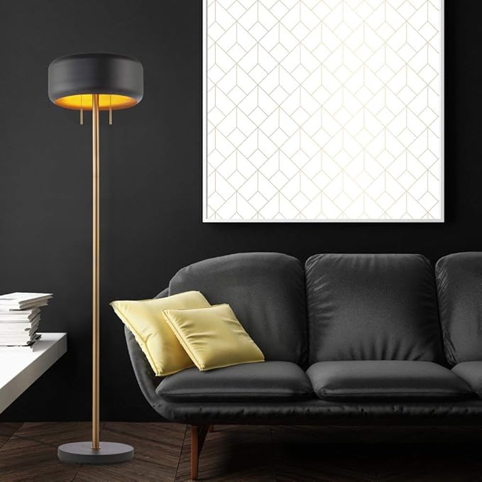Globe Electric 67346 Novogratz x Globe Floor Lamp, Dark Gray - LeafyLoom