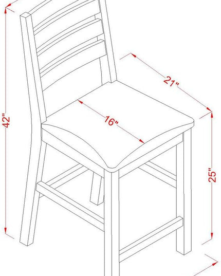 East West Furniture PBCF3-OAK-C 3 Piece Counter Height Pub Set for Small Spaces Contains a Square Kitchen Table and 2 Linen Fabric Dining Room Chairs, 36x36 Inch - LeafyLoom