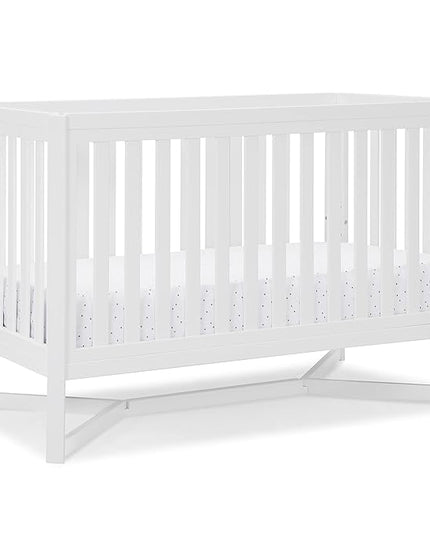 Delta Children Tribeca 4-in-1 Baby Convertible Crib, Bianca White - LeafyLoom
