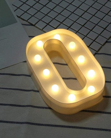 LED Marquee Letter Lights Sign O 26 Alphabet Light Up Letters Sign P for Night Light Wedding Birthday Party Battery Powered Christmas Lamp Home Bar Decoration (O) - LeafyLoom