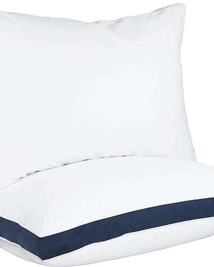 Utopia Bedding Bed Pillows for Sleeping King Size (Navy), Set of 6, Cooling Hotel Quality, Gusseted Pillow for Back, Stomach or Side Sleepers - LeafyLoom