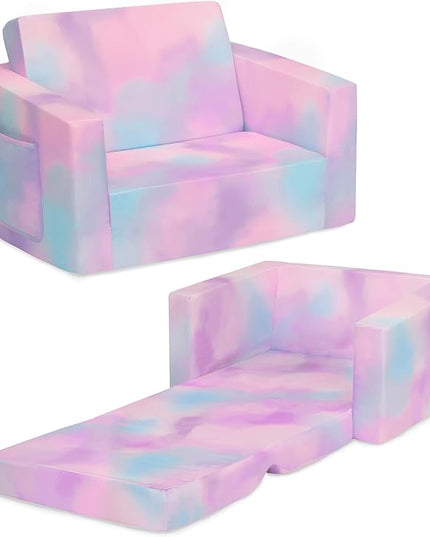 Cozee Flip-Out Chair - 2-in-1 Convertible Chair to Lounger for Kids - LeafyLoom