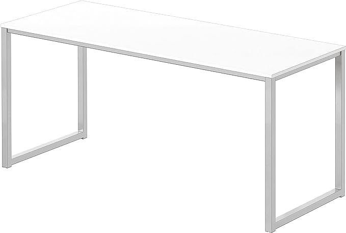 SHW Home Office 48-Inch Computer Desk, 24" Deep, White - LeafyLoom