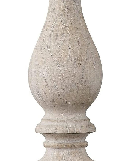 BOBOMOMO 27" Table Lamp with USB C+A Charging Ports Set of 2 Antique Nightstand Lamp for Bedroom Living Room Farmhouse Office Retro Rustic Resin Bedside Desk Lamps Washed White - LeafyLoom