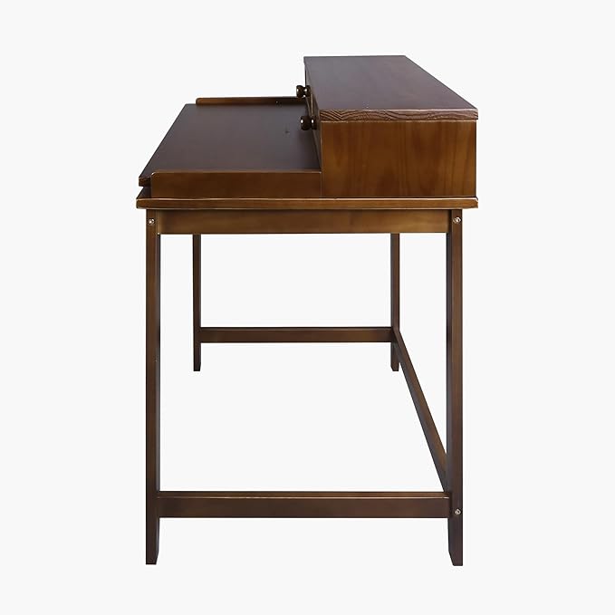 Casual Home Office Concealed Compartment Desk, Truffle Brown - LeafyLoom