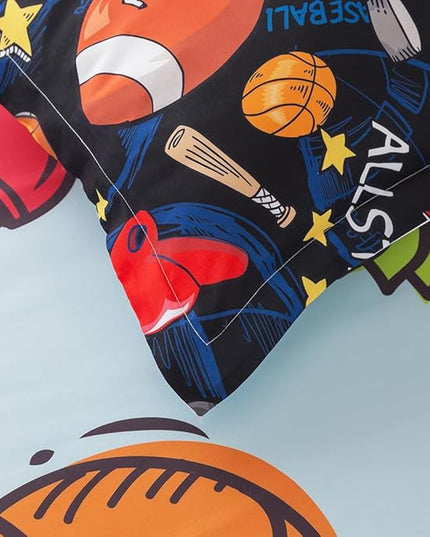 ADASMILE A & S Sports Comforter Set Twin for Boys Kids Bed in A Bag Comforter 6 Piece 3D Soccer Basketball Baseball Football Bedding Set for Kids Football Comforter with Sports Sheet Sets Home Decor - LeafyLoom