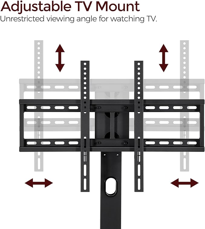 TV Stand with Mount and 4 Power Outlets 70.9", Entertainment Center Media Console, Swivel TV Stand Mount up to 80 inch TVs, Height Adjustable, Metal Frame for Living Room, Bedroom TVHR358E01 - LeafyLoom