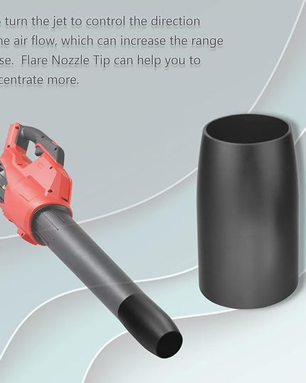 Leaf Blower Flat Nozzle and Flare Nozzle Tip Compatible with Milwaukee Leaf Blower 2724-20 2724-21, touchless Quick Drying, Cleaning and Other uses., Easy to Install and Remove.(Black) - LeafyLoom