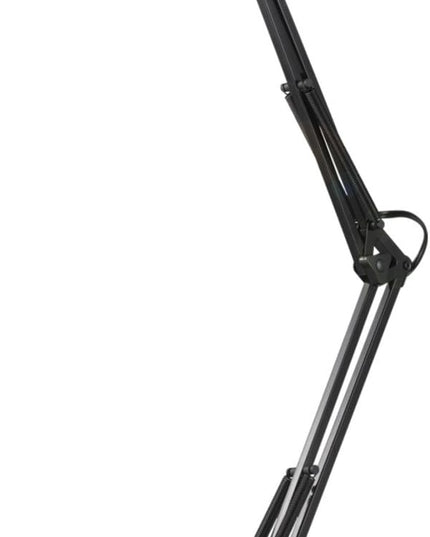 Globe Electric 12641 Architect 32" Swing-Arm Clamp-On Lamp, Black Architect, Finish, LED Bulb Included - LeafyLoom